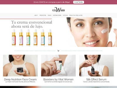 Ejemplo diseño web vitalwoman.mx