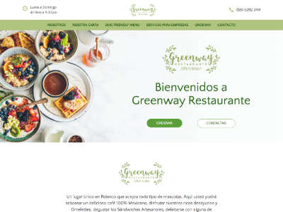 Ejemplo diseño web de greenwayfood.com.mx